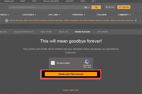 How to Delete Pornhub Account: Step